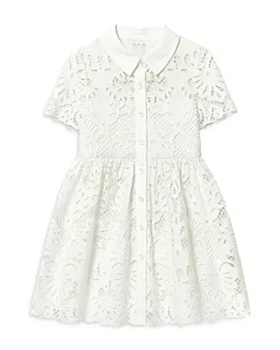 Self-portrait Girls' Lace Mini Dress - Little Kid, Big Kid In White