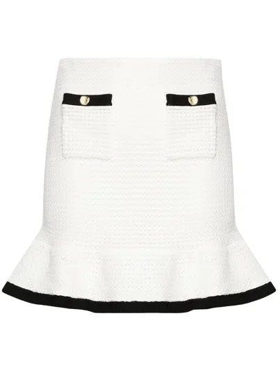 Self-portrait Self Portrait White Crochet Skirt