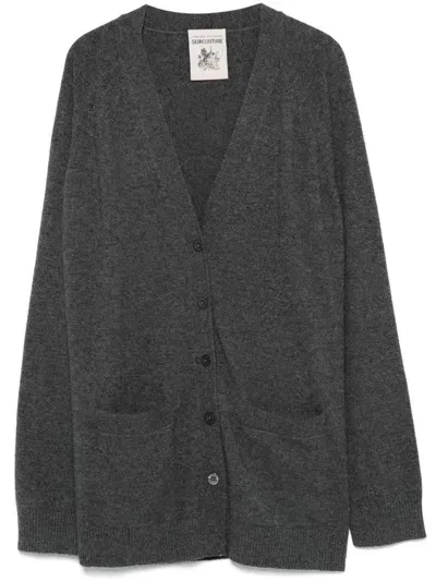 Semicouture Woman Cardigan Steel Grey Size S Virgin Wool