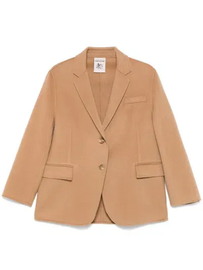 Semicouture Wool Jacket In Beige