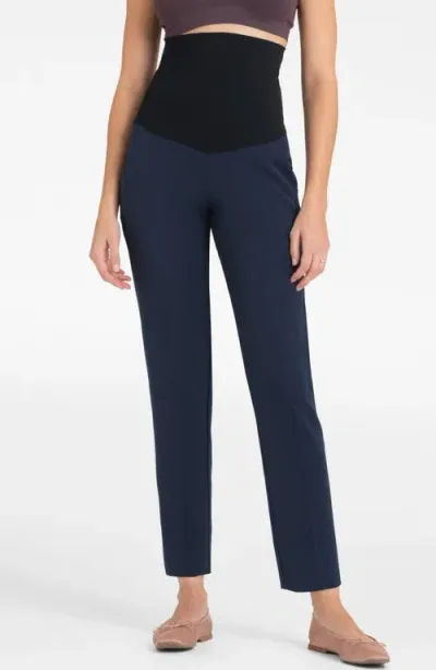 Seraphine Women's Tapered Post Maternity Shaping Pants In Navy