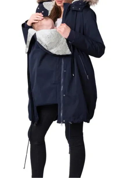 Seraphine Valetta Water Resistant 3-in-1 Maternity Parka In Navy