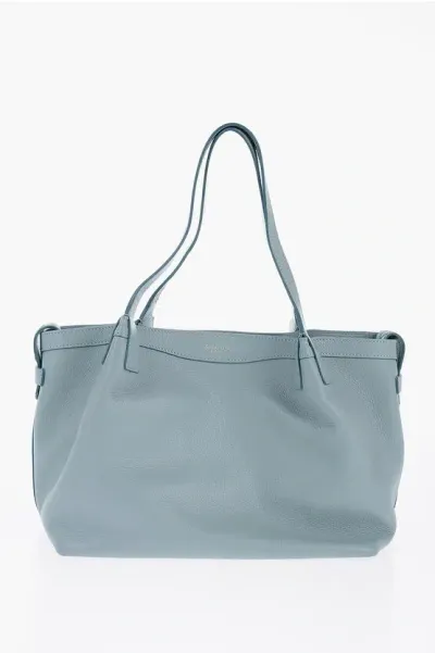 Serapian Leather Shoulder Bag In Blue