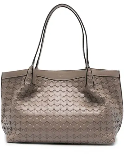 Serapian Small Secret Mosaico Tote Bag In Beige