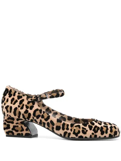 Sergio Rossi 45mm Leopard-print Pumps In 中性色