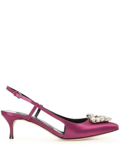 Sergio Rossi 50.8mm Sr Godiva Slingbacks In Rosa