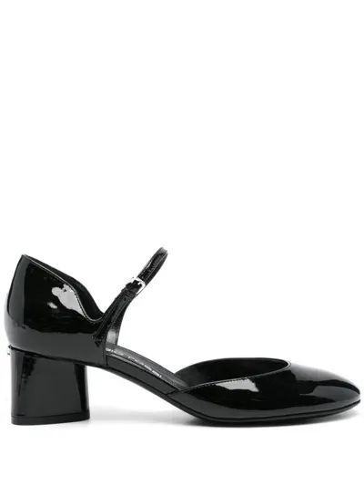 Sergio Rossi 50mm Sr Pilier Pumps In Negro