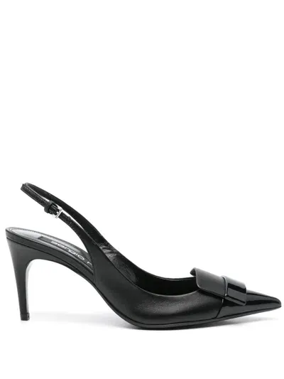 Sergio Rossi 75mm Sr1 Slingback Pumps In Black  