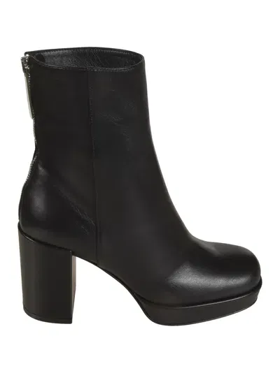 Sergio Rossi Back Zip Classic Boots In Black