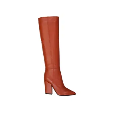 Sergio Rossi Leather Boots In Orange