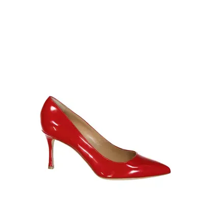 Sergio Rossi New Secret 075 Leather Pumps In Red