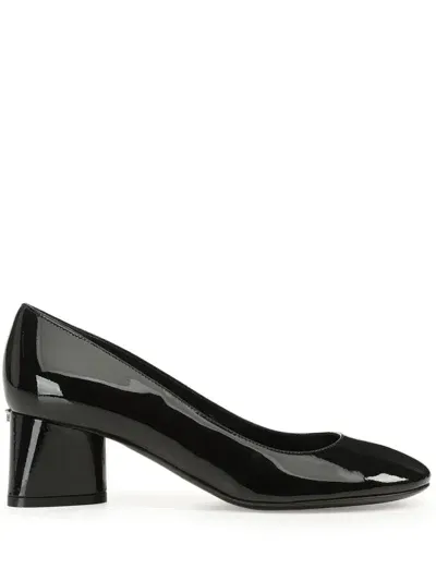 Sergio Rossi Pilier Leather Pumps In Black