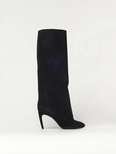 Sergio Rossi 90mm Suede Tall Boots In Schwarz