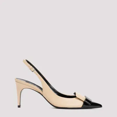 Sergio Rossi Slingback In Nero Soft Skin