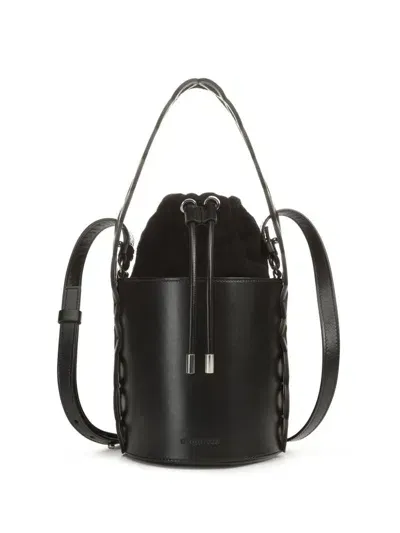 Sergio Rossi Sr Mermaid Bucket Bag In Black