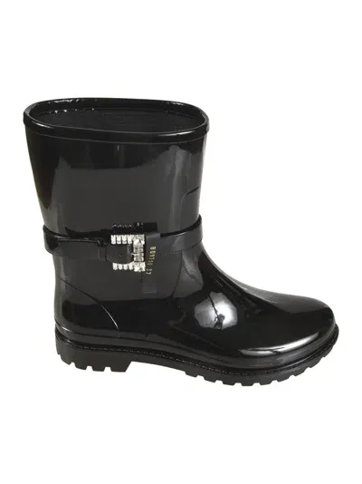 Sergio Rossi Twenty Buckle Boots In Black