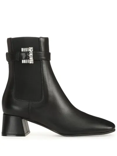 Sergio Rossi Twenty Leather Boots In Black