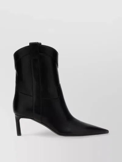 Sergio Rossi Guadalupe Pointed Toe Ankle Boots In Black