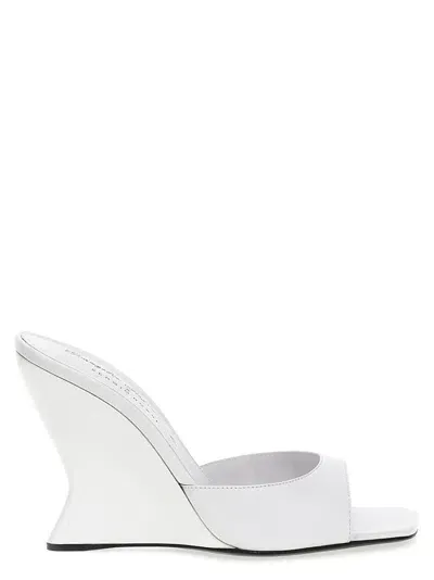 Sergio Rossi Evangelie Open Toe Sandals In White