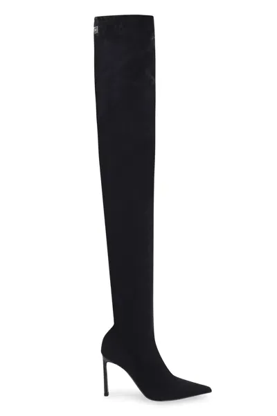 Sergio Rossi X Wolford - Over-the-knee Boots In Black