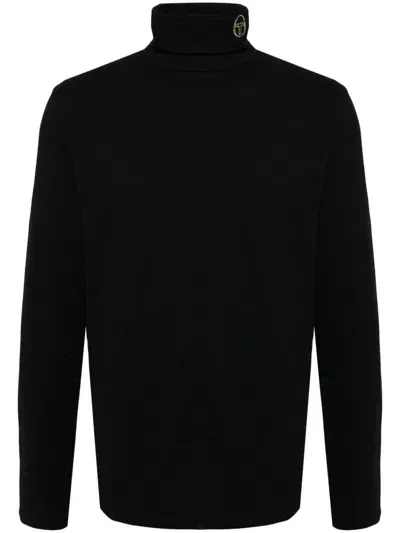 Sergio Tacchini Logo-embroidered Sweater In Black