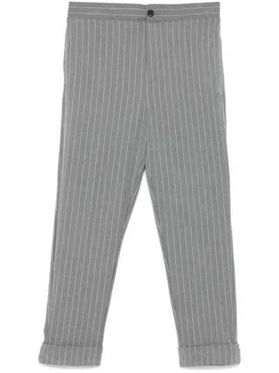 Sergio Tacchini Pinstripe Trousers In Grey