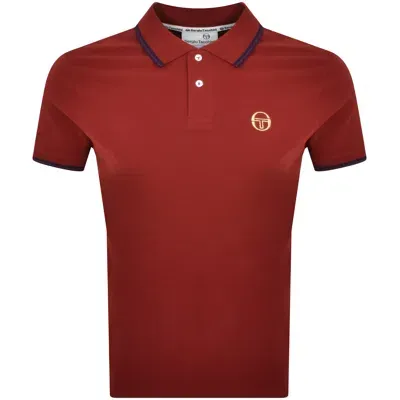 Sergio Tacchini Sergio 020 Polo T Shirt Burgundy In Red