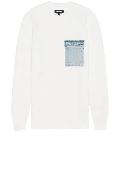 Ser.o.ya Damien Sweater In White & Denim