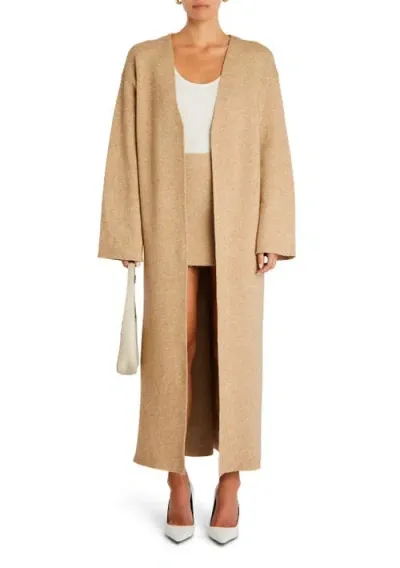 Ser.o.ya Megumi Knit Robe In Tan