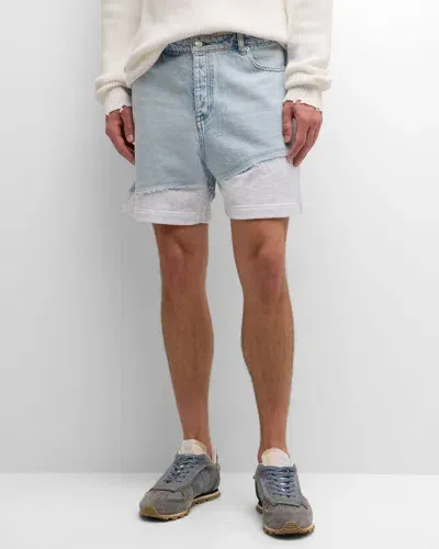 Ser.o.ya Men's Tyson Denim And Terry Shorts In Skylight