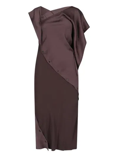 Setchu 'origami' Maxi Dress In Brown