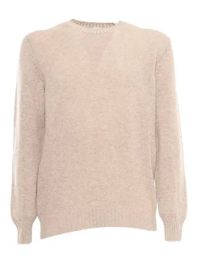 Sette Fili Cashmere Girocoll In Beige