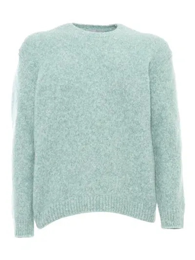 Settefili Cashmere Brushed Over Fit Sweater In Light Blue