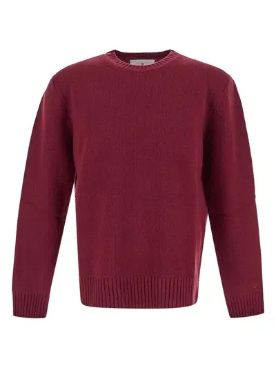 Seven Gauge Crewneck Sweater In Red