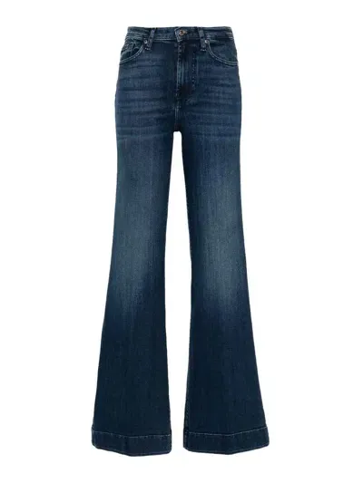 Seven Modern Flare Leg Denim Jeans In Azul