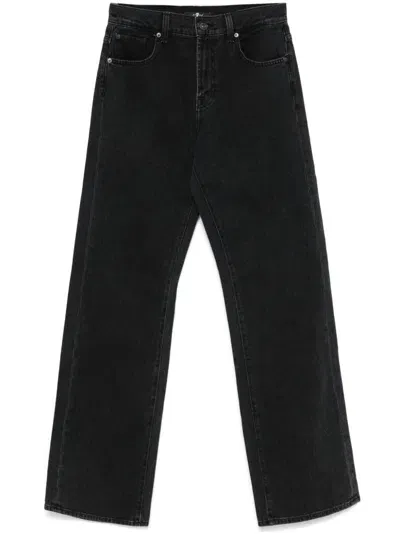 Seven Tess Wide-leg Denim Jeans In Black