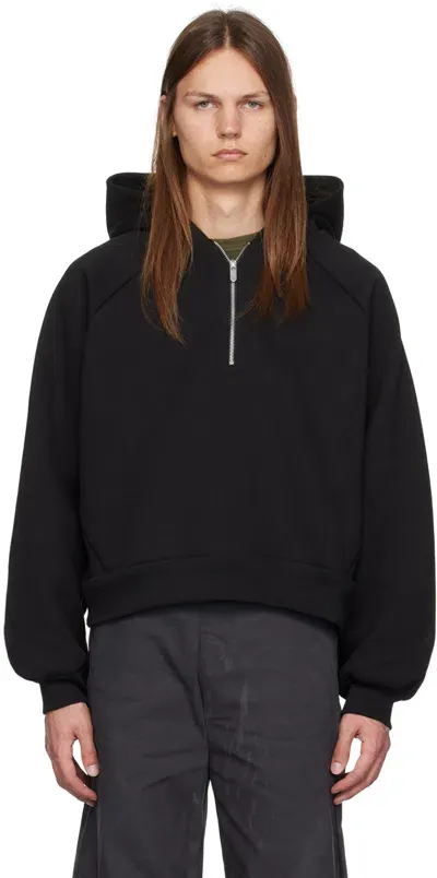 Seventh Black Half-zip Hoodie In Night