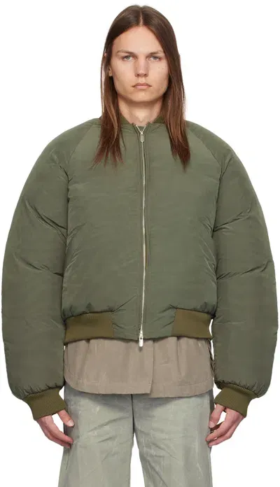 Seventh Khaki Sumo Bomber Jacket In Cactus