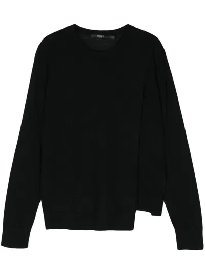 Seventy Draped-detail Sweater In Black