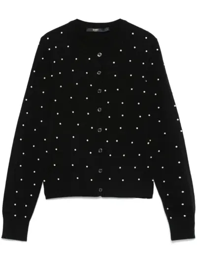 Seventy Faux-pearl Embellished Cardigan In Black