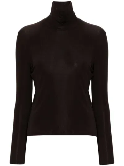 Seventy High-neck Top In Brown