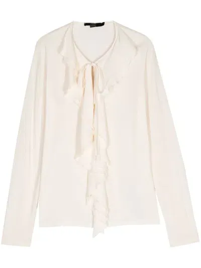 Seventy Jabot Shirt In White