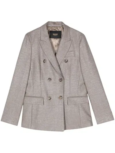 Seventy Lamé Blazer In Neutrals