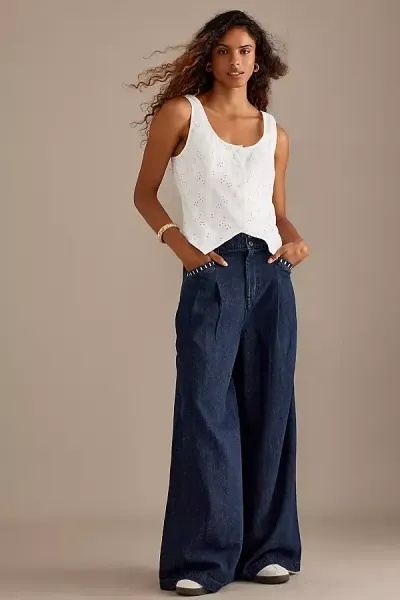 Seventy + Mochi Isabella Wide-leg Jeans In Blue