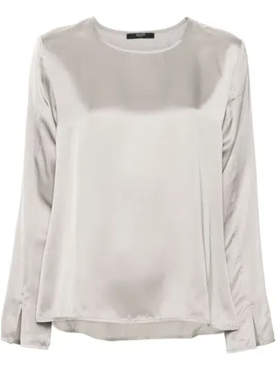 Seventy Satin Blouse In Grey