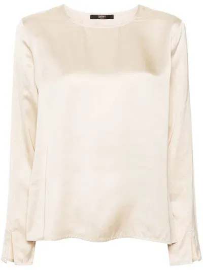 Seventy Satin Blouse In Neutrals