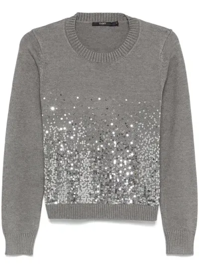 Seventy Sequin-embellished Sweater In Grey