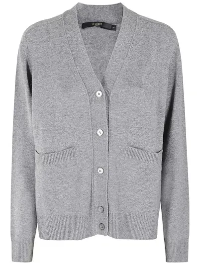 Seventy Cardigan Lungo In Grey