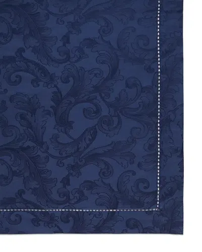 Sferra Acanthus Jacquard Tablecloth 70" X 126" In Sapphire