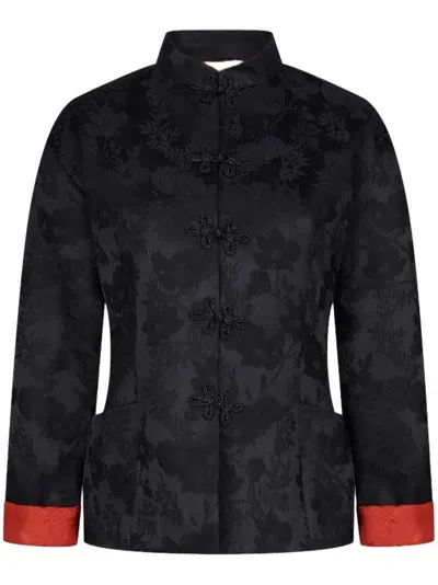 Shanghai Tang Five-frog Jacket In Black